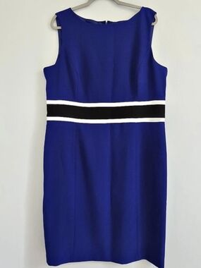 Black Label by Evan-Picone Women's Color Block Dress Size 18 Like New